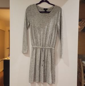 Gap Light Grey Tie Waist Knit Midi Dress Size XS